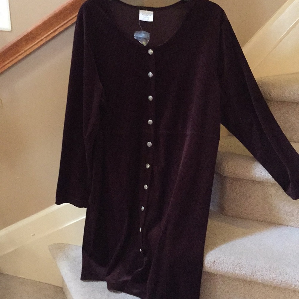 Velvet ribbed dress large